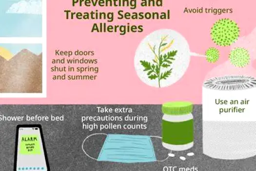 Adult outdoors during spring allergy season