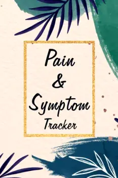 Person writing notes in a notebook next to a thermometer and medication packet to track pain symptoms